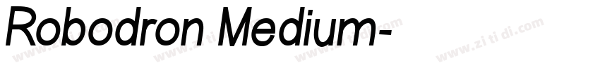 Robodron Medium字体转换